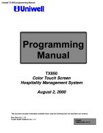 TX-850 programming